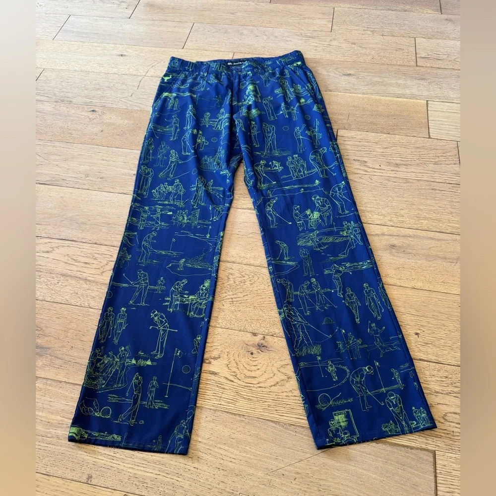 Travis Mathew‎ Men's Blue Graphic Golf Pants Sz 32 NWOT (485)
